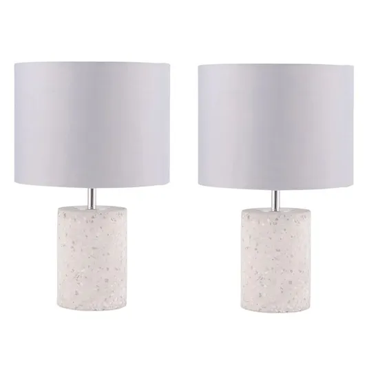 2 X BOXED WYATTS 32cm TABLE LAMPS (1 BOX)