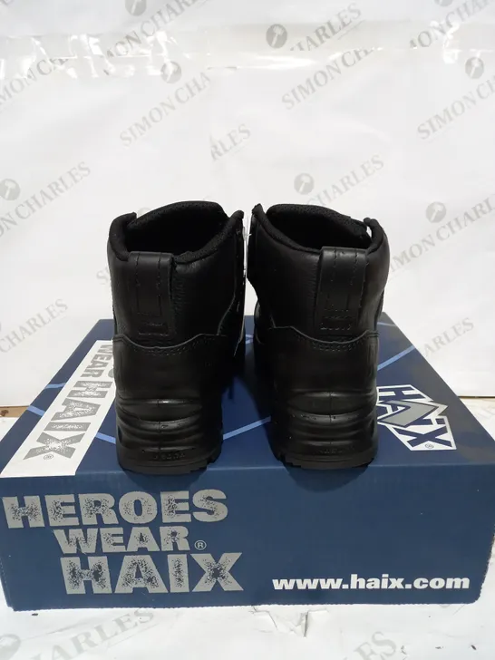 BOXED PAIR OF BRAND NEW HAIX AIRPOWER XR 6 SAFETY BOOTS IN BLACK SIZE 3