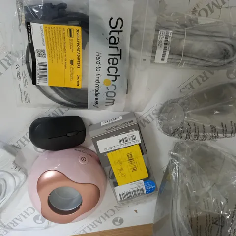 APPRROXIMETELY 10 ASSORTED ELECTRICAL ITEMS INCLUDING, EXERT WIRED EARPHONES, STAEM AHEAD HYDRATING FACIAL MICRO STEAMER