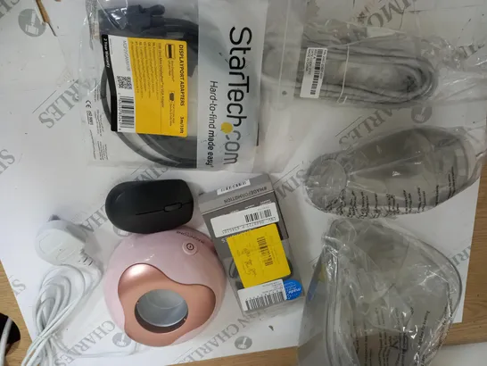 APPRROXIMETELY 10 ASSORTED ELECTRICAL ITEMS INCLUDING, EXERT WIRED EARPHONES, STAEM AHEAD HYDRATING FACIAL MICRO STEAMER