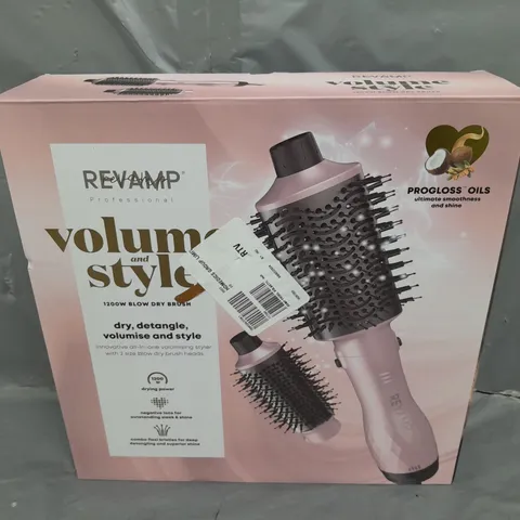 2 X BOXED REVAMP PROFESSIONAL VOLUME AND STYLE 1200W BLOW DRY BRUSH 