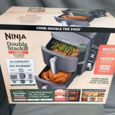 BOXED NINJA DOUBLE STACK XL 2 DRAWER AIR FRYER 9.5L CAPACITY