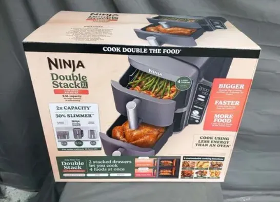 BOXED NINJA DOUBLE STACK XL 2 DRAWER AIR FRYER 9.5L CAPACITY