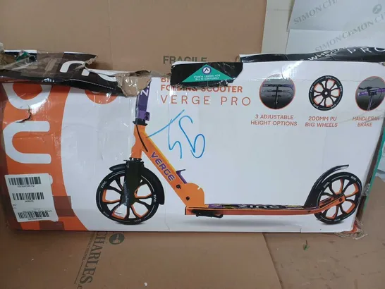 BOXED ZINC BIG WHEELED FOLDING SCOOTER VERGE PRO 