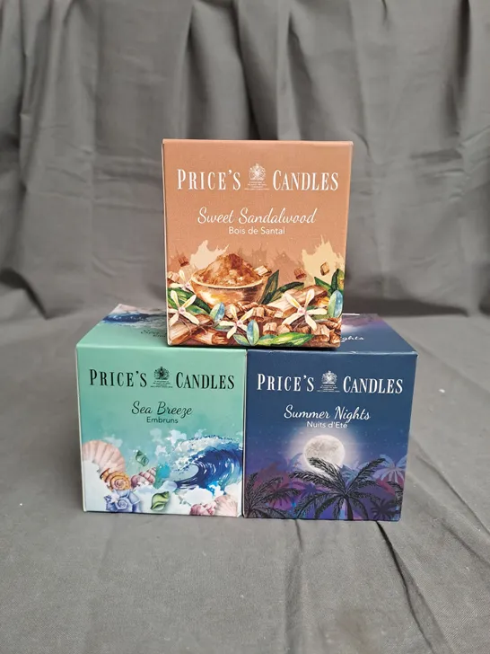 BOXED PRICE'S CANDLES SET OF 10 SUMMER JAR CANDLES IN GIFT BOXES