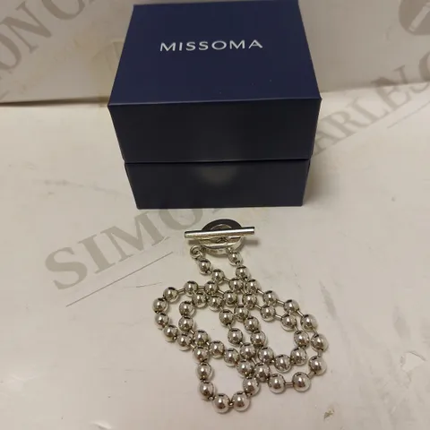 MISSOMA INTERLOCK BEADED SILVER NECKLACE 