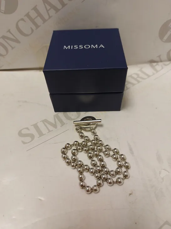 MISSOMA INTERLOCK BEADED SILVER NECKLACE 