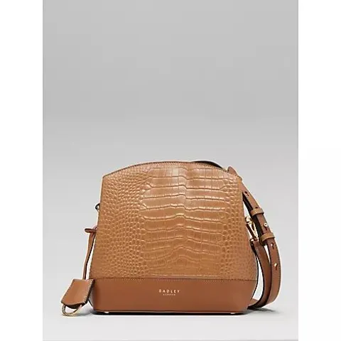 RADLEY LONDON ARROW ROAD ZIPTOP LEATHER CROSSBODY BAG - BUTTERSCOTCH