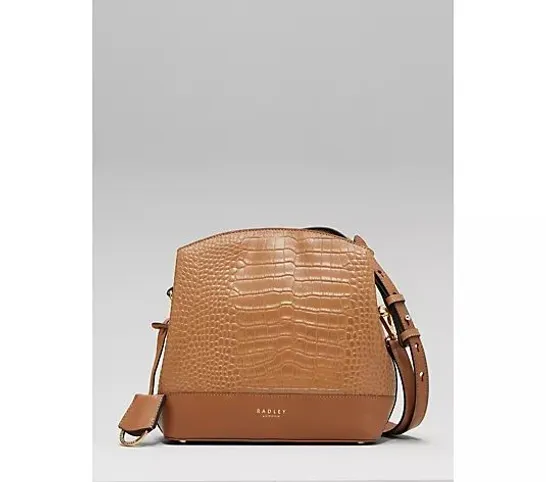 RADLEY LONDON ARROW ROAD ZIPTOP LEATHER CROSSBODY BAG - BUTTERSCOTCH