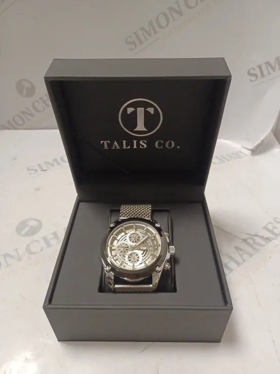 MENS TALIS CO T8120 WATCH – CHRONOGRAPH MOVEMENT – STAINLESS STEEEL STRAP – LIMITED EDITION MODEL