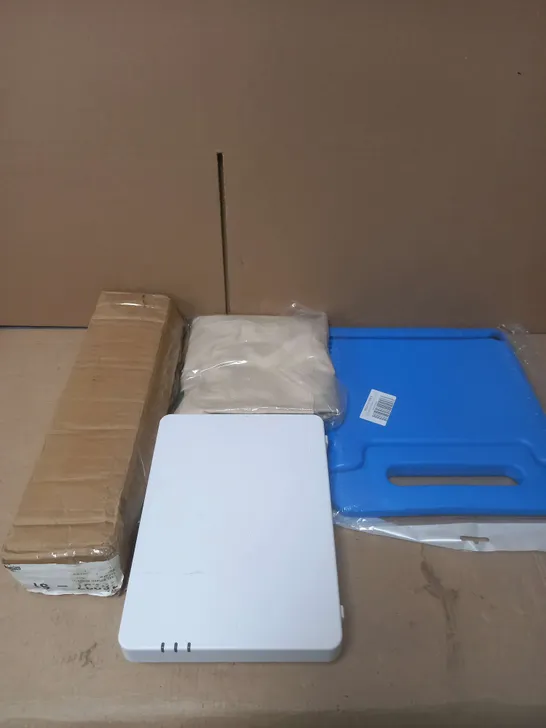 BOX OF APROXIMATELY 15 ASSORTED HOUSEHOLD ITEMS TOO INCLUDE TABLET CASES , WALLPAPER , INSECT DOOR SCREEN  , ETC 