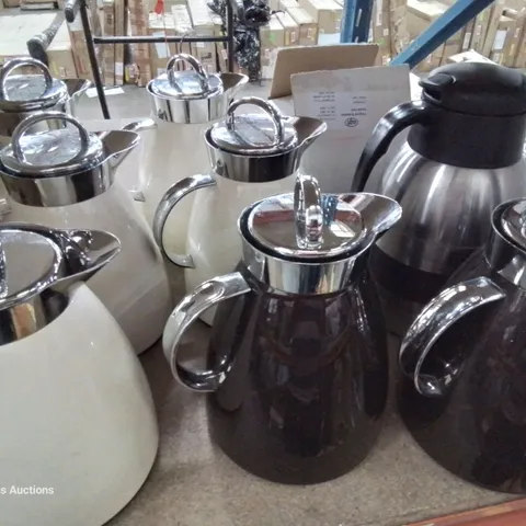 SEVEN ALFI THERMAL JUGS, 1 OTHER & ALFI GLASS LINER