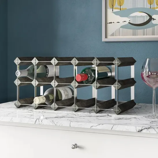 BOXED LIDDLE 15 BOTTLE WINE RACK