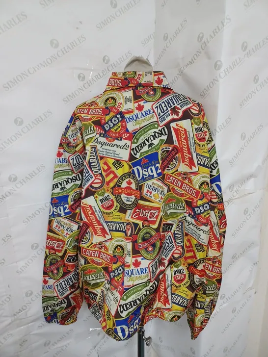 DSQUARED2 BEER PRINT JACKET IN MULTI COLOUR SIZE XL