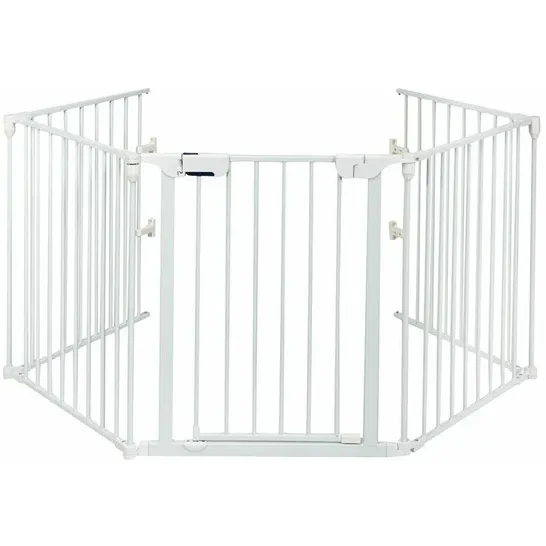 BOXED 5 PANEL BABY SAFETY PLAYPEN FIREPLACE BARRIER GATE ROOM DIVIDER - WHITE (1 BOX)