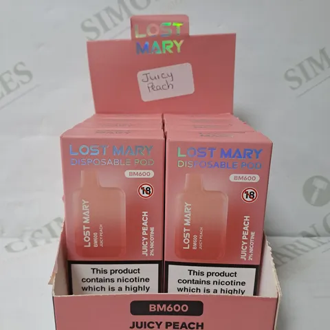 BOX OF 8 LOST MARY DISPOSABLE POD JUICY PEACH