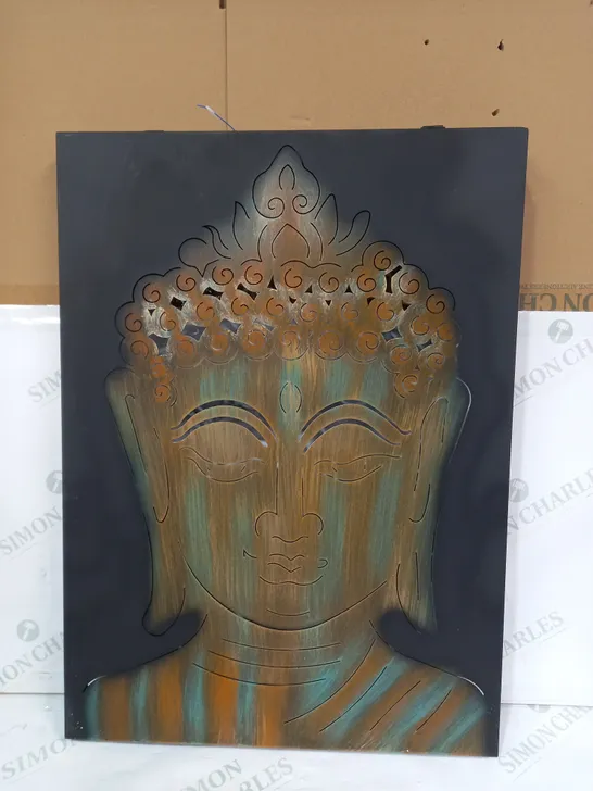 INNOVATORS SOLAR LED PEACEFUL BUDDHA WALL DECOR