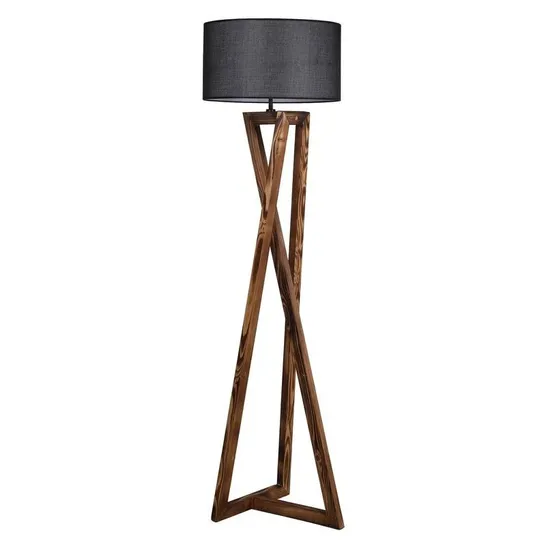 BOXED TILSON 150CM BROWN TRIPOD FLOOR LAMP 