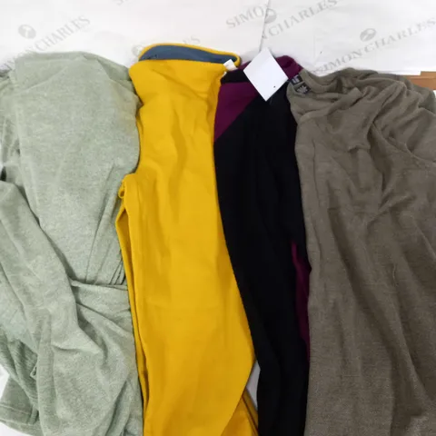 LOT OF 4 ASSORTED CLOTHES TO INCLUDE YELLOW PANTS, GREEN TOP, ECT