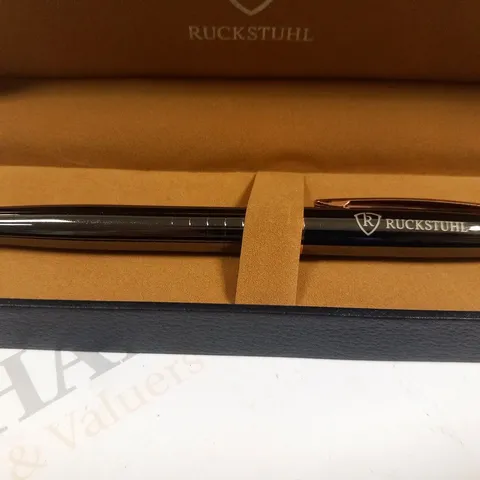 RUCKSTUHL STAINLESS STEEL LUXURY PEN IN GIFT BOX – HAND ASSEMBLED 