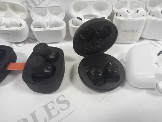 LOT OF 8 ASSORTED PAIRS OF TWS EARBUDS