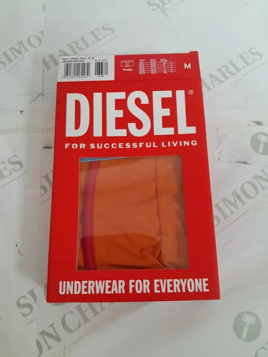 BOXED DIESEL UNISEX DAMIEN BOXER SHORTS IN ORANGE - MEDIUM