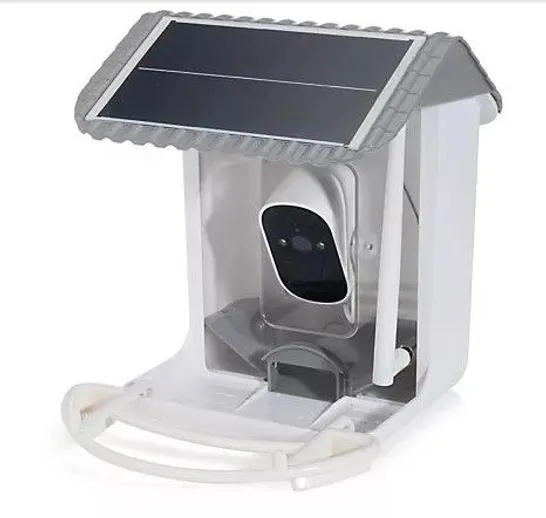 SMART BIRD FEEDER WITH SOLAR POWERED VIDEO CAMERA GREY