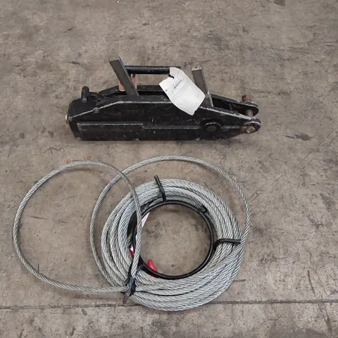 TRACTEL TIRFOR T516D WIRE ROPE LEVER OPERATED WINCH 1600 KGS WITH WIRE ROPE