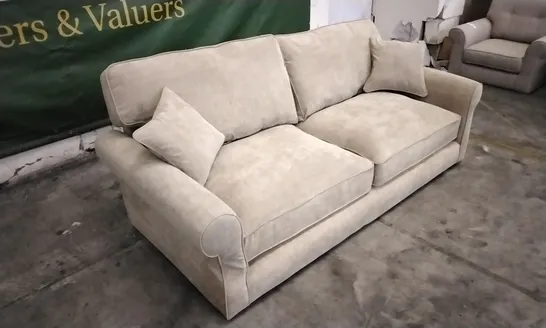 DESIGNER BEIGE FABRIC 2.5 SEATER SOFA