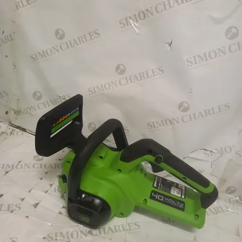 GREENWORKS CORDLESS CHAINSAW BATTERY POWERED 