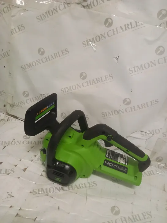 GREENWORKS CORDLESS CHAINSAW BATTERY POWERED 