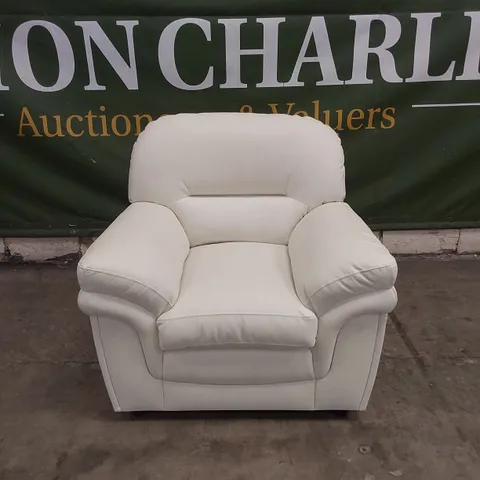 BRAND NEW BOXED DESIGNER ANDERSON IVORY ARMCHAIR (1 BOX)