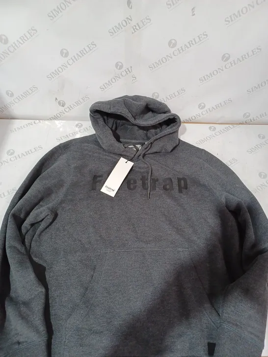 FIRETRAP GRAPHIC HOODIE IN GREY - XL