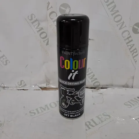 24 PAINTFACTORY COLOUR IT QUICK DRYING PAINT (JET BLACK) (24 x 250ml) - COLLECTION ONLY