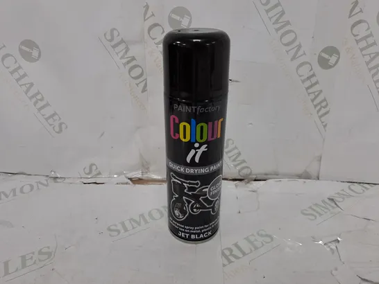 24 PAINTFACTORY COLOUR IT QUICK DRYING PAINT (JET BLACK) (24 x 250ml) - COLLECTION ONLY