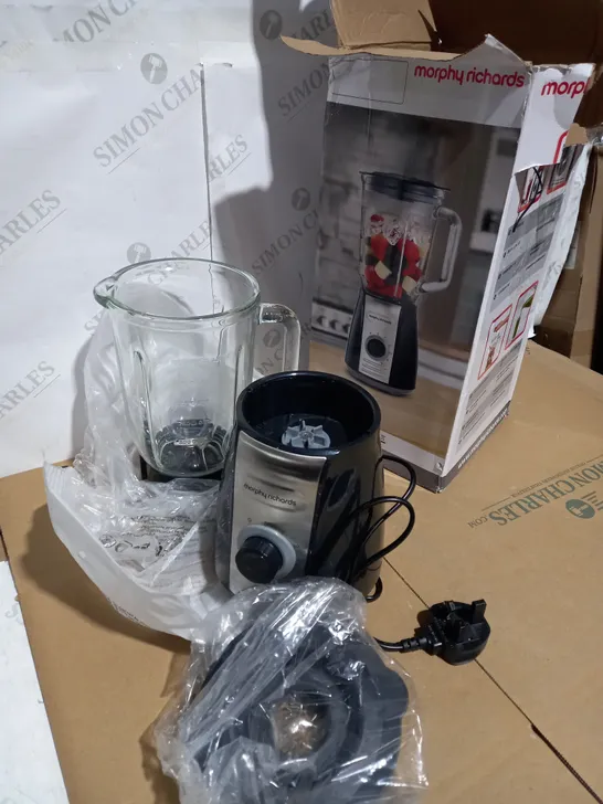 BOXED MORPHY RICHARDS GLASS TABLE BLENDER