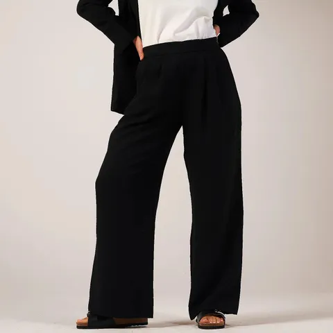 WYNNE LAYERS SEDONA PLEATED TROUSERS- BLACK SMALL