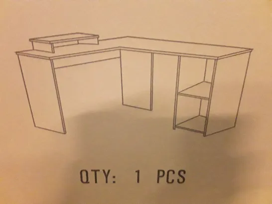 PALLET CONTAINING 18 BOXED L-SHAPED DESKS