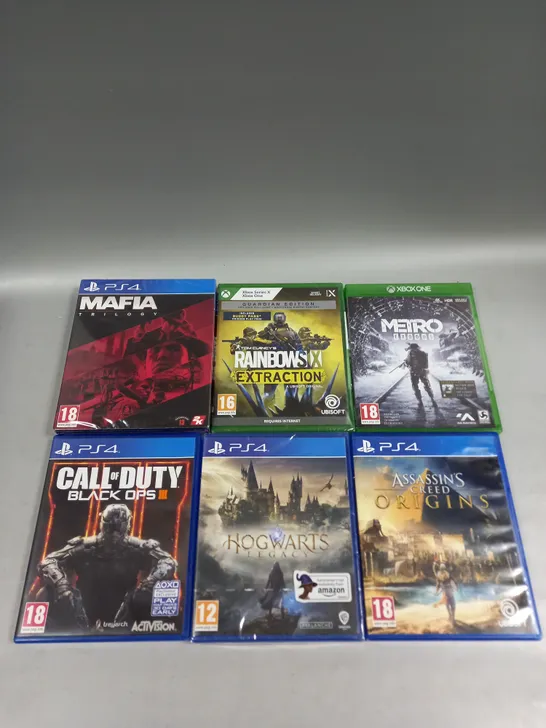 APPROXIMATELY 15 ASSORTED VIDEO GAMES FOR PS4/XBOX ONE TO INCLUDE SPIDER-MAN, HOGWARTS LEGACY, MAFIA TRILOGY ETC  