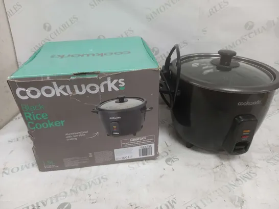 BOXED COOKWORKS BLACK RICE COOKER