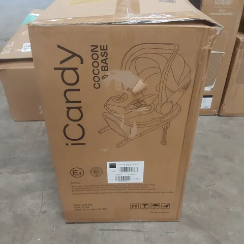 BOXED ICANDY COCOON CAR SEAT & BASE - BLACK 