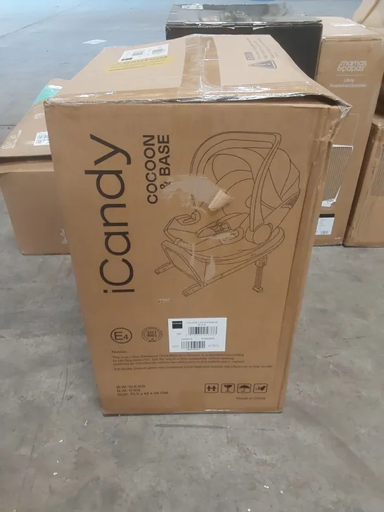 BOXED ICANDY COCOON CAR SEAT & BASE - BLACK 