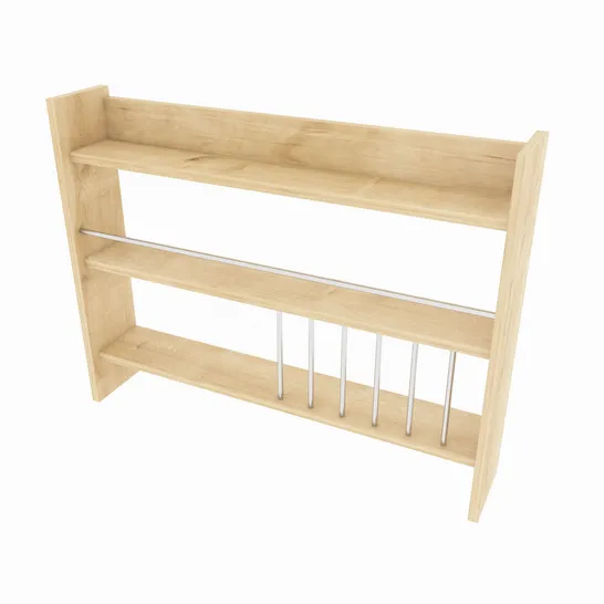 BOXED KOLIN KITCHEN SHELF IN LIGHT OAK