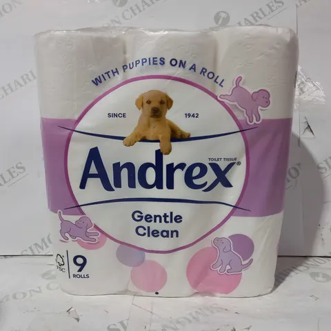 LOT OF 5 ANDREX GENTLE CLEAN TOILET ROLL PACKS (9 ROLLS PER PACK)