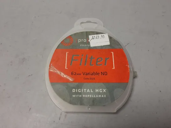 PROMASTER FILTER 62mm VARIABLE ND DIGITAL HGX WITH REPALLAMAX