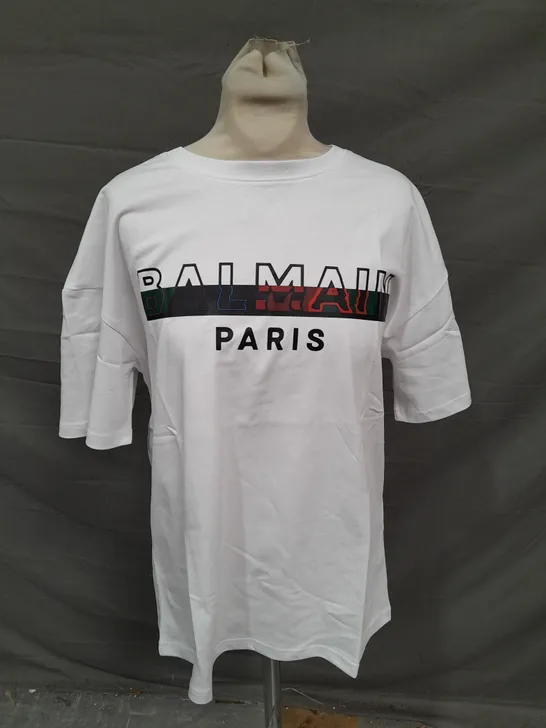 BALMAIN WHITE T-SHIRT - MEDIUM