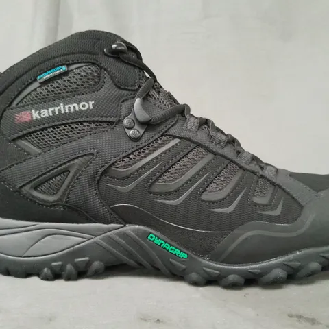 BOXED PAIR OF KARRIMOR HELIX MID WEATHERTITE SHOES IN BLACK UK SIZE 9