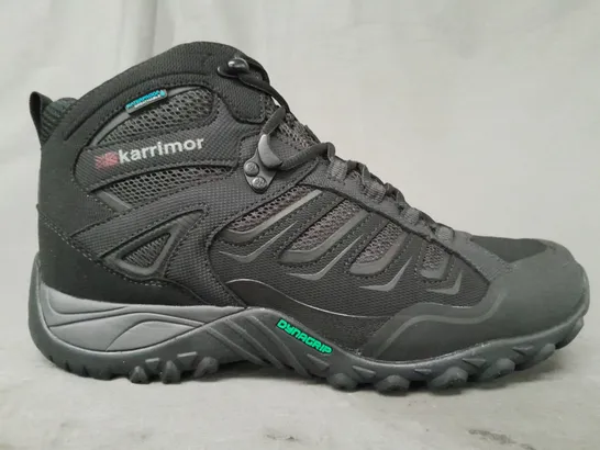 BOXED PAIR OF KARRIMOR HELIX MID WEATHERTITE SHOES IN BLACK UK SIZE 9