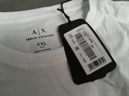 ARMANI EXCHANGE WHITE T-SHIRT - XXL