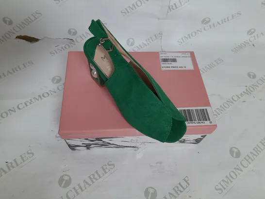 MODA IN PELLE PEARLY HEEL SANDAL IN GREEN SIZE 3